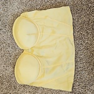 Pastel Yellow Bustier Top